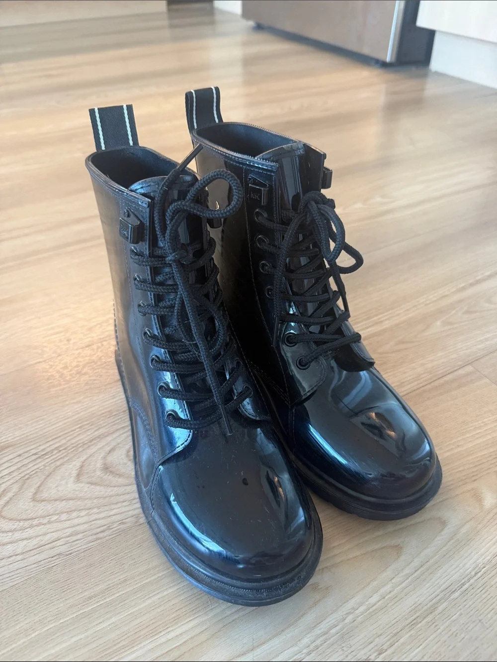 Michael Kors Black Rubber Lug Sole Boot